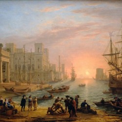 Seaport at sunset (1639)